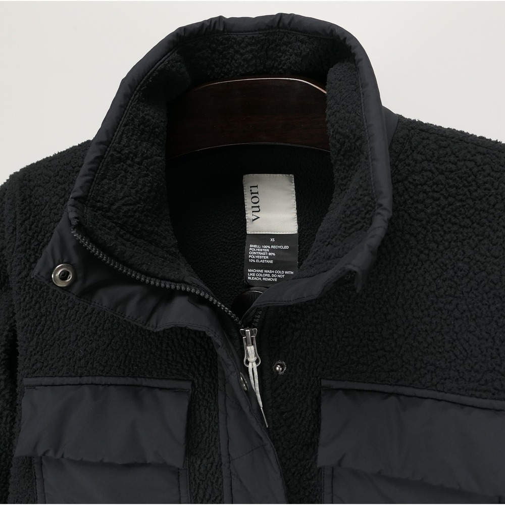 Vuori Utility Jacket Sherpa Fleece Full Zip Women XS Black Jacket Gorpcore Cozy - Picture 6 of 8